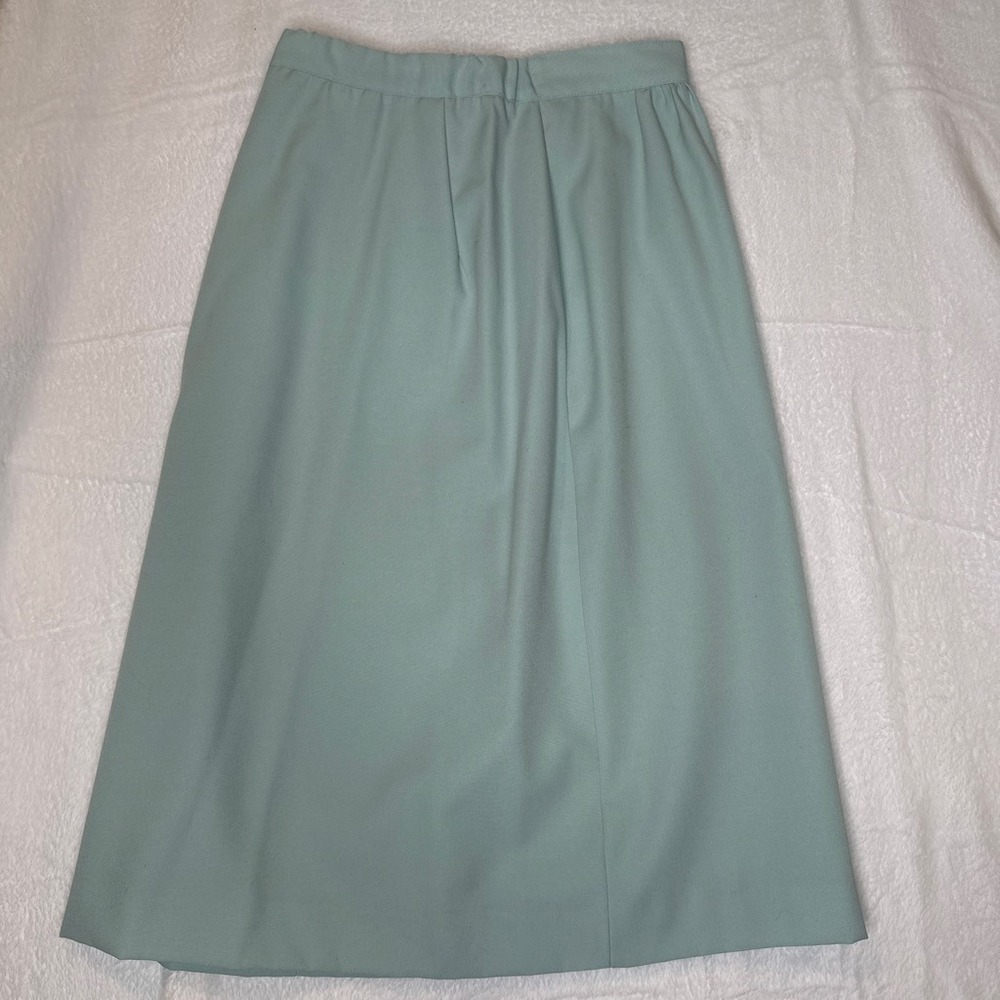 80s Academia Preppy Vintage Side Button Midi Skirt  A-Line Pastel SMALL‎ - Picture 6 of 6
